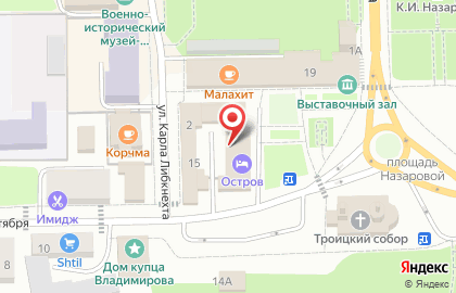 Гостиница Островская на карте