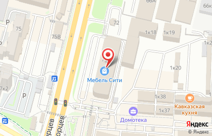 Торговый центр Мебель Сити на улице Доваторцев на карте