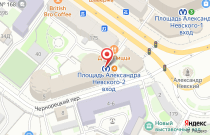 Станция Площадь Александра Невского-2 на карте