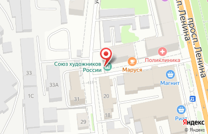Ивановское областное отделение Союза художников России на проспекте Ленина на карте