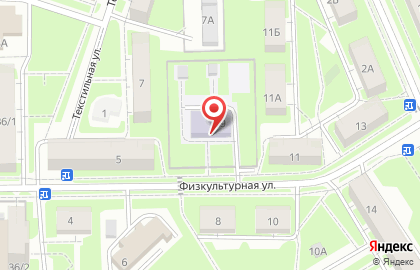 Детский сад №40 на Физкультурной улице на карте