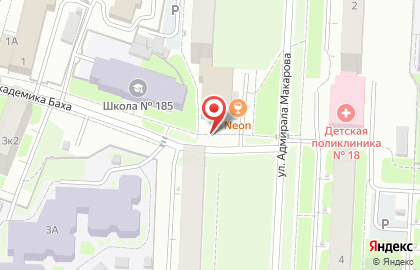 Киоск по продаже фруктов и овощей на улице Адмирала Макарова на карте