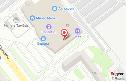 Торговый центр Европа на улице Рылеева на карте
