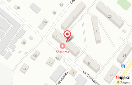 Клиника Оптима в Белогорске на карте