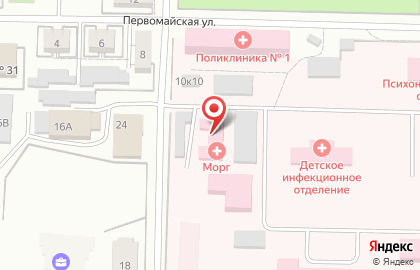 Тольяттинское отделение Самарское областное бюро судебно-медицинской экспертизы на Первомайской улице на карте