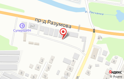 Автосалон Юг в Левобережном районе на карте
