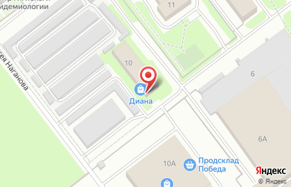 Магазин товаров для охоты и рыбалки Диана в Заволжском районе на карте