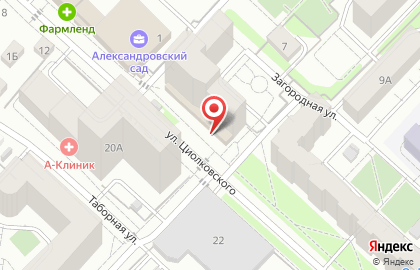 Супермаркет Метрополис на улице Циолковского на карте