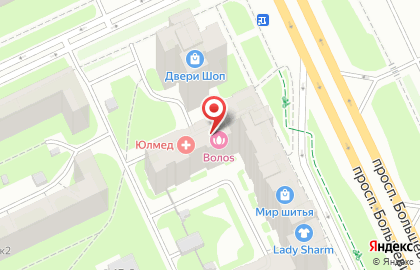 Магазин отделочных и строительных материалов Феникс на проспекте Большевиков на карте