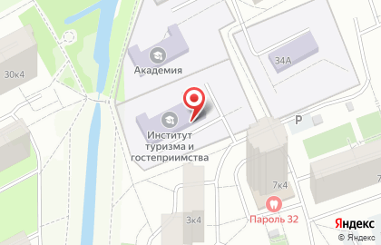 Российский государственный университет туризма и сервиса на карте