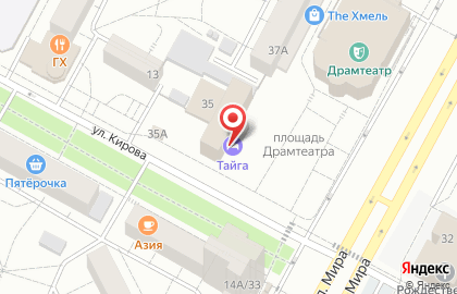Касса по продаже ж/д билетов на карте