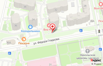 Ригла на улице Фёдора Гладкова на карте