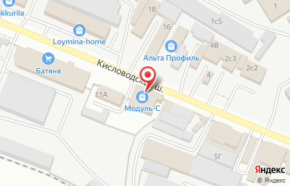 Торговая компания Арт-Комплект на Кисловодском шоссе на карте