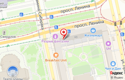 Магазин Территория платьев на проспекте Ленина на карте