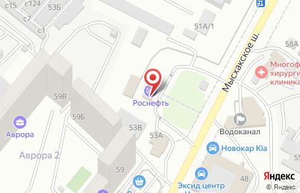 АЗС Роснефть в Центральном районе на карте