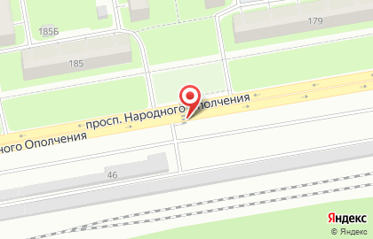 Автостоянка на проспекте Народного Ополчения, 46а на карте