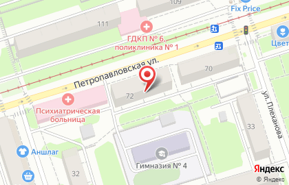 Лингвистическая школа London Express на Петропавловской улице на карте