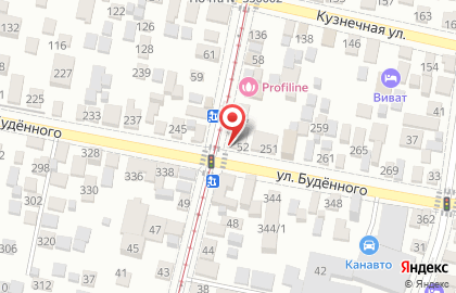 Продовольственный магазин на Садовой улице, д.52 на карте