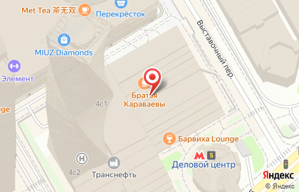 Кальянная Барвиха Lounge Москва-Сити на карте