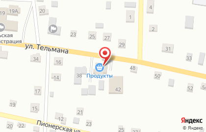 Продовольственный магазин на улице Тельмана на карте