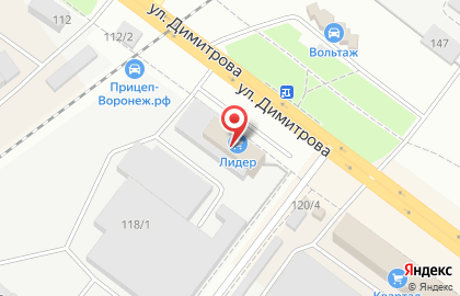 Магазин отделочных материалов Лидер на улице Димитрова на карте