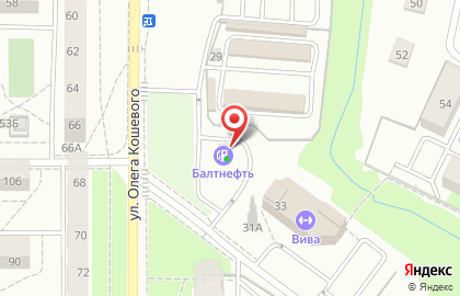 АЗС Балтнефть на улице Олега Кошевого на карте