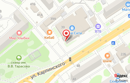 Ювелирный салон Золотая лихорадка на улице Карпинского на карте