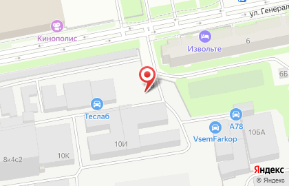 Амортект на улице Генерала Хрулёва на карте