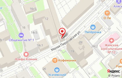 БЦ Луч на Большой Пироговской улице на карте