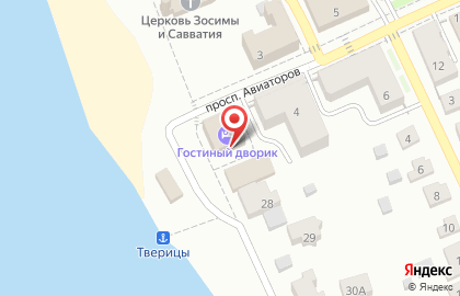 Гостиница Гостиный Дворик в Заволжском районе на карте
