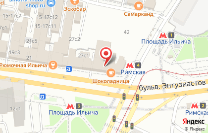 Комус на площади Ильича на карте