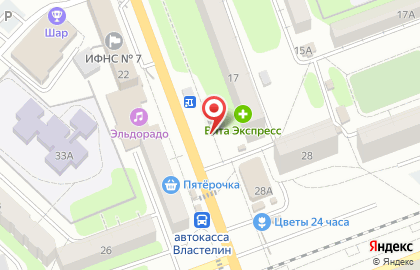 Кондитерская лавка на проспекте Строителей на карте