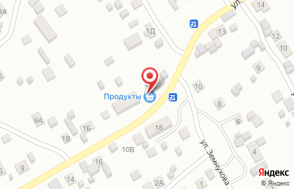 Продовольственный магазин в Железнодорожном районе на карте