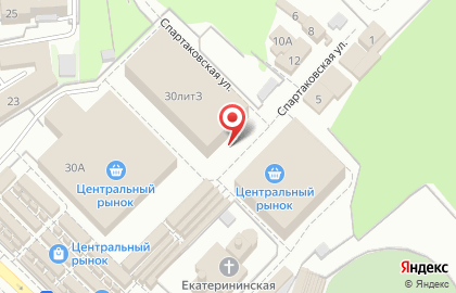 Центральный рынок Бастион на Спартаковской улице, 30 лит з на карте