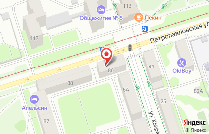 Продуктовый магазин Фасоль на Петропавловской улице на карте