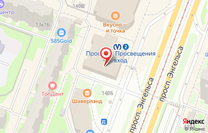 Станция Проспект Просвещения на карте