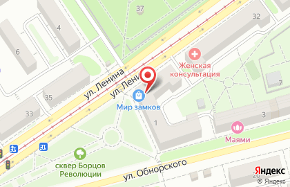 Магазин Мир замков на улице Обнорского на карте