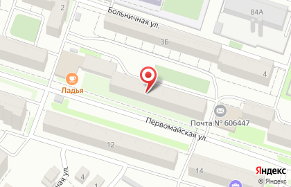 Ладья на Первомайской улице на карте