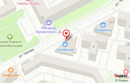 Служба доставки готовых блюд Чеховский в Ханты-Мансийске на карте