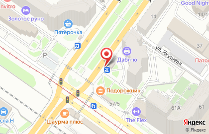 Октябрьский район Киоск по продаже фруктов и овощей на Зыряновской улице на карте