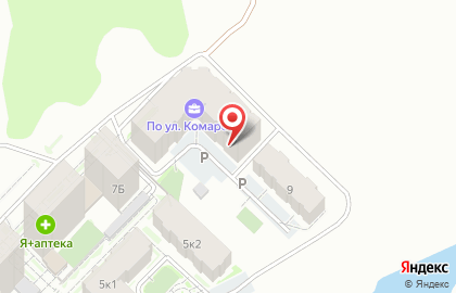 Квартирное бюро Апартаменты на улице Комарова на карте