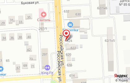 Шиномонтажная мастерская на Российской улице, 624 на карте