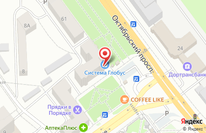 Супермаркет Система Глобус на улице Лепсе на карте