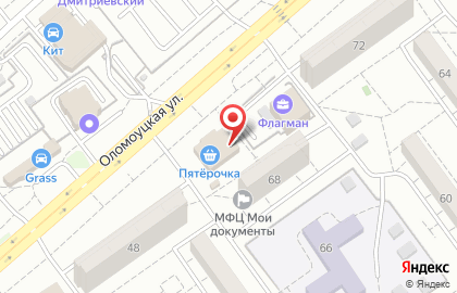 Ростелеком, ЗАО Волгоград-GSM на Оломоуцкой улице на карте