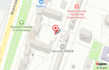 Киоск по продаже фруктов и овощей в Воронеже на карте