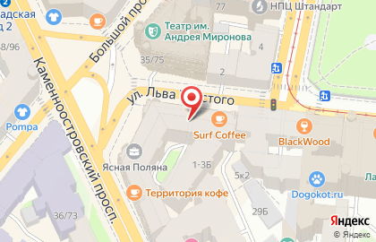 Bnp Paribas, Кредитно-кассовый Офис на улице Льва Толстого на карте