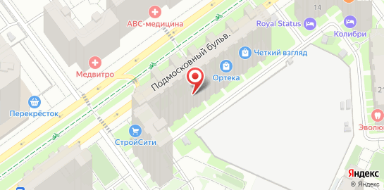Ортопедический салон ОРТЕКА на Подмосковном бульваре на карте