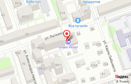 Отель Грин в Октябрьском районе на карте