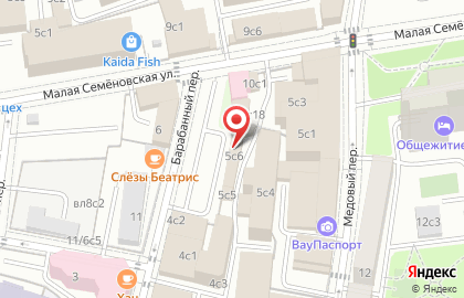 Столовая в Москве на карте
