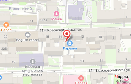 Абрис на 11-ой Красноармейской улице на карте
